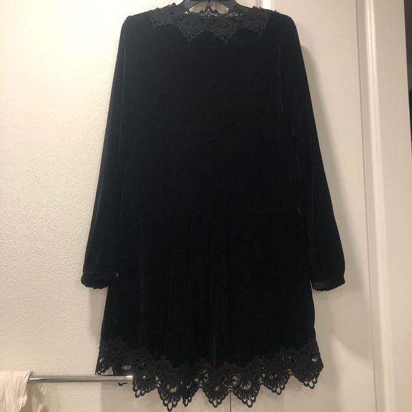 Free People Velvet Dreams Tunic Black Dress Size Small - Picture 14 of 14